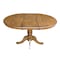 International Concepts Round 36 in Rd Top Pedestal Table, 12 in Leaf, 28.9 inH, Dining Height, Pecan, 36 W, 48 L, Wood K59-36RXT - alternate 4